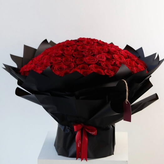 Большой букет из 201 красных роз