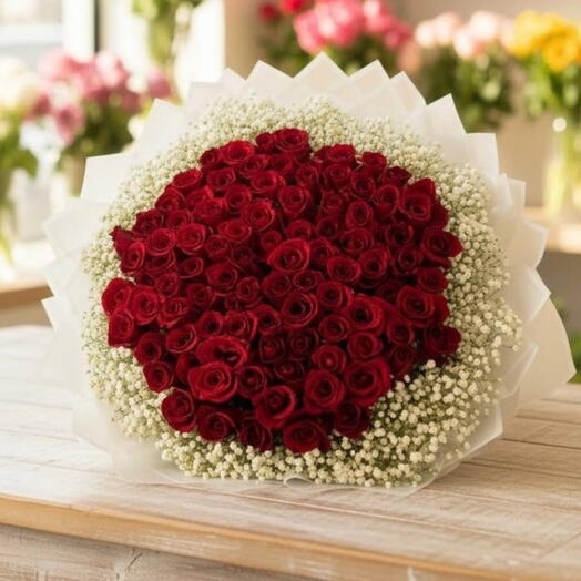 باقة ورود كبيرة للحب الأبدي