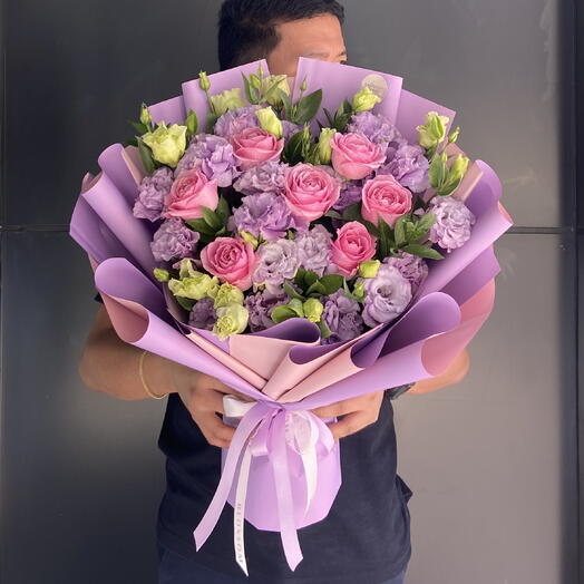 Lilac Blush | Pink and Purple Bouquet | Pink Roses | Purple Flowers
