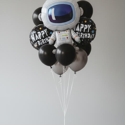 Deluxe Space Theme Birthday Balloons