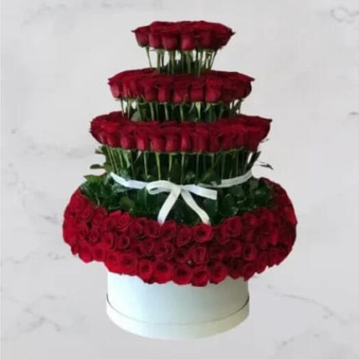 300 RED ROSES ON BOX