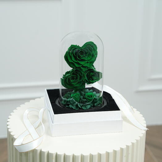 Fellora Premium Green Infinity Roses  7537