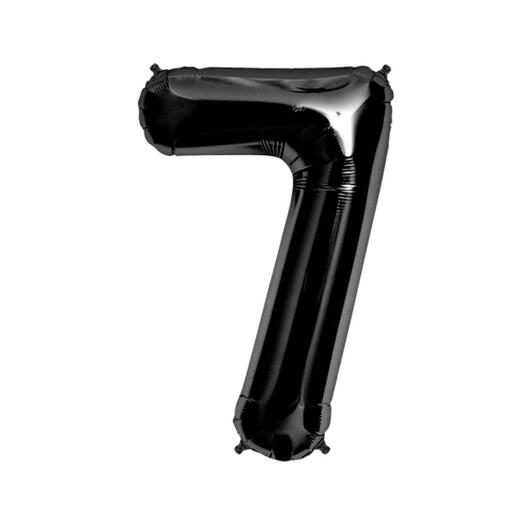 Black number 7 balloon