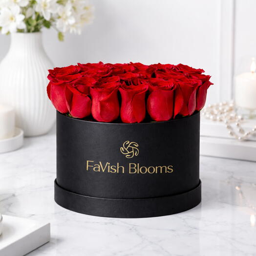 Una Promesa Única: Caja de 25 Rosas Rojas