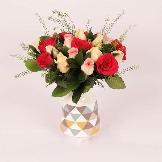 Colorful Life 21 Roses