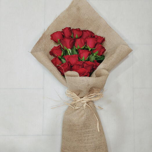 SIMPLY RED:BOUQUET 20 STEMS OF RED ROSE