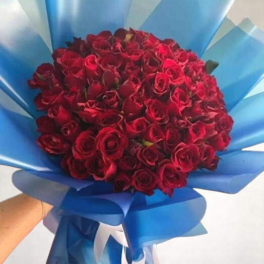 Deep red rose bouquet