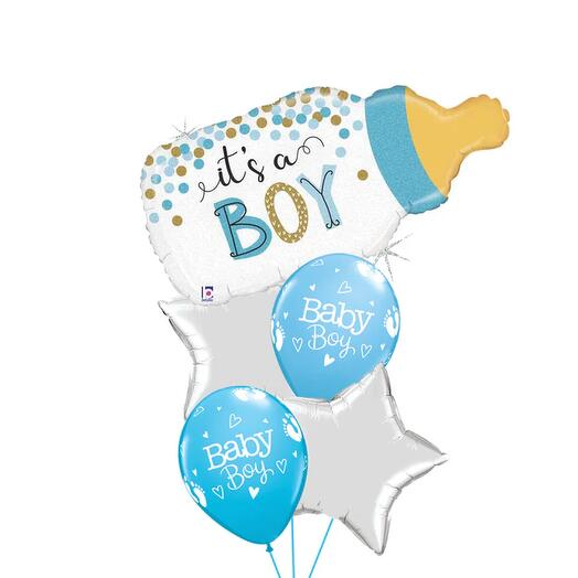 Giant Blue Baby Bottle Classic Gift Bouquet