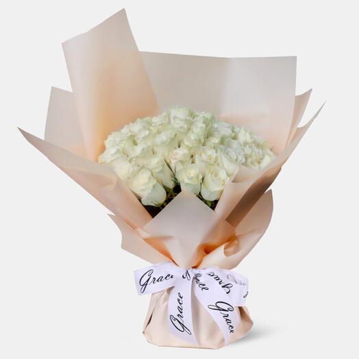 White Roses Large Bouquet