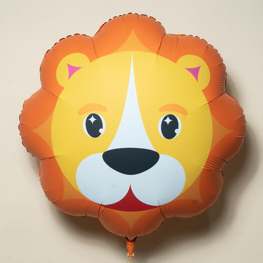 Фольгированный шар с изображением льва-короля 7087