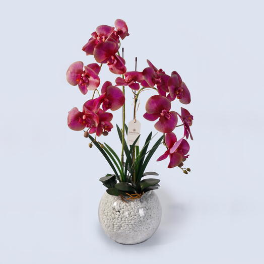 Искусственная  розовая орхидея фаленопсис
