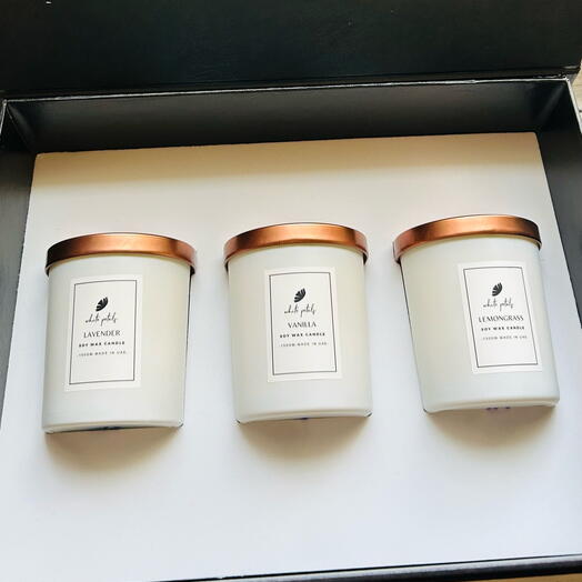 Set of 3 soy wax candle