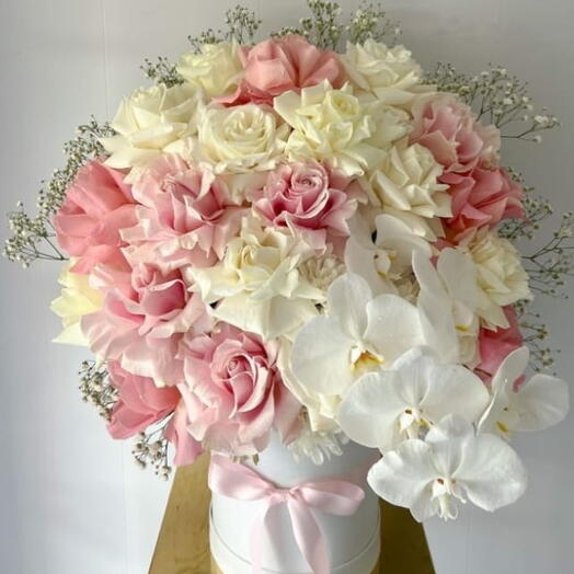 French Rose Flowers in a Box