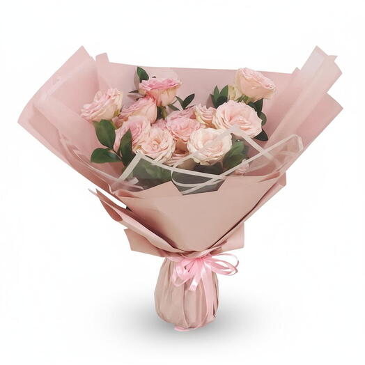 RAMO DE ROSAS ROSA SUAVE