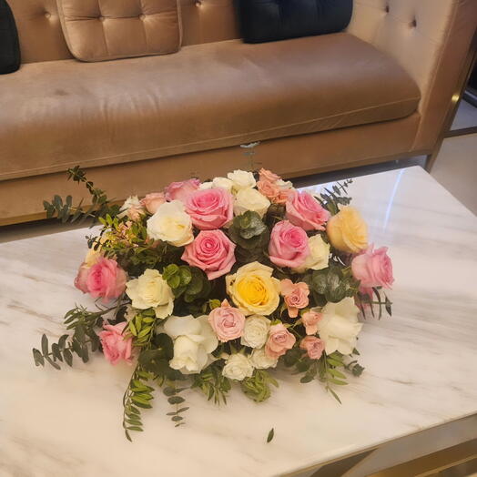 Pièce centrale sur le thème pastel