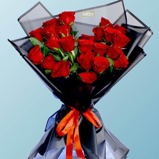 25 Red Roses Bouquet - 3804