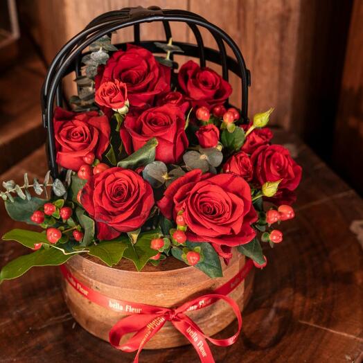 Маленькая клетка для птиц, красный микс