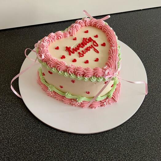 6inch heart cake