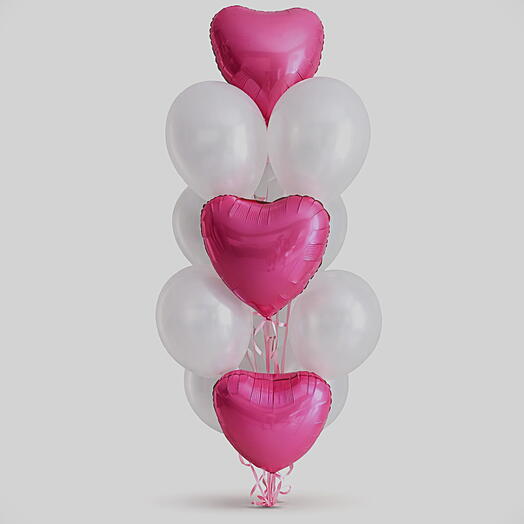 Романтический набор шаров в форме сердца