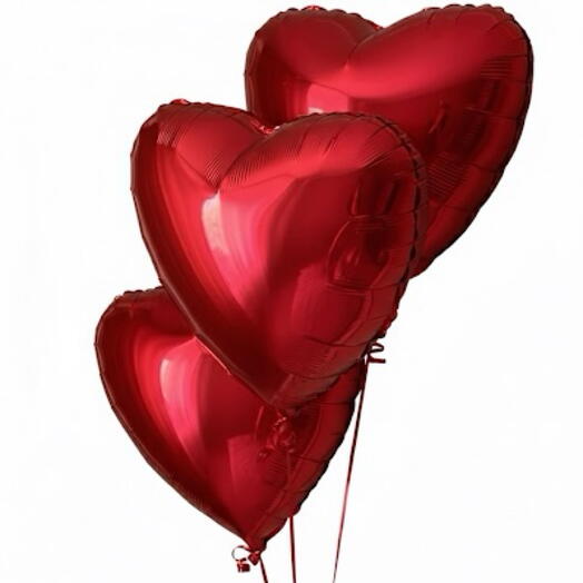 Three Hearts Foil Balloon