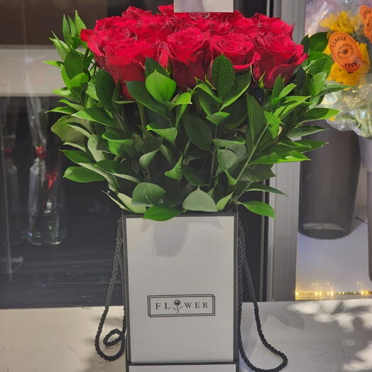 Премиум-бокс с красной розой