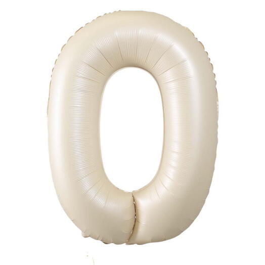 Number 0 beige balloon