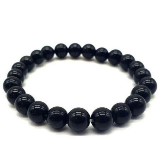 سوار أوبسيديان أسود طبيعي – 8 مم