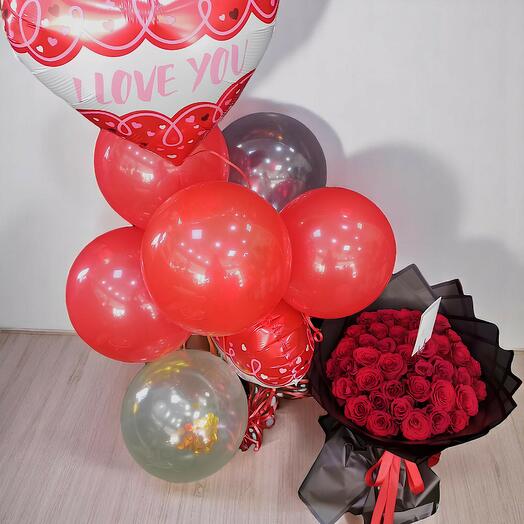 🌸 Flower with balloons