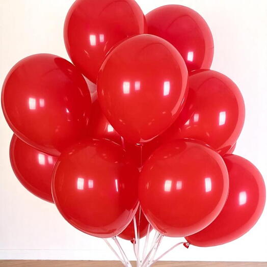 15 Red Helium Balloons Bouquet – Bright Party Decoration for Birthdays, Anniversaries   Events