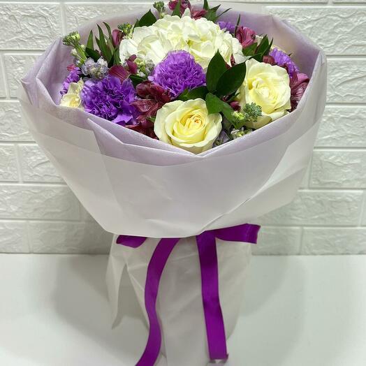 Purple Carnation Rose Bouquet