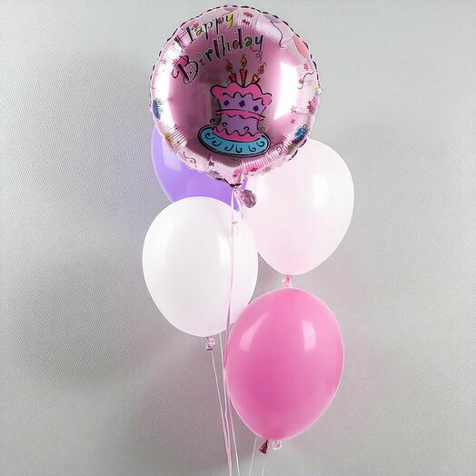 Pink Bliss Birthday Balloon Bunch