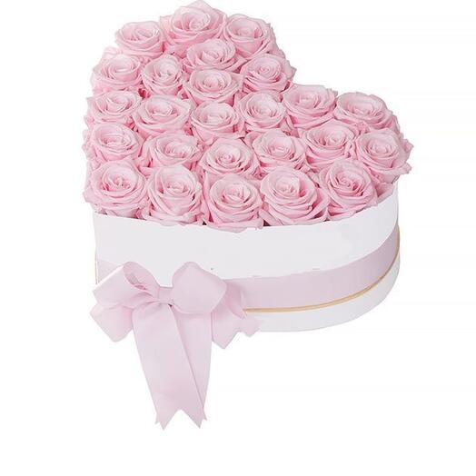 Бледно-розовое сердце