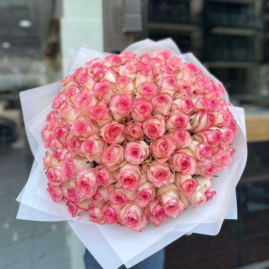 101 премиальная роза, одна вечная любовь