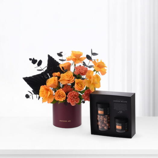 Noir Flame Bloom Signature Box With Lakrids Chocolates