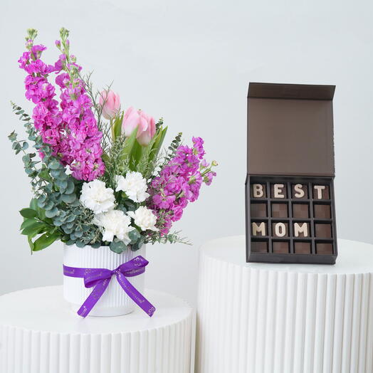 Керамическая композиция Pastel Bloom с шоколадом