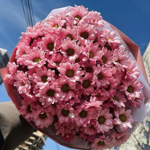 Bouquet of pink chrysanthemums