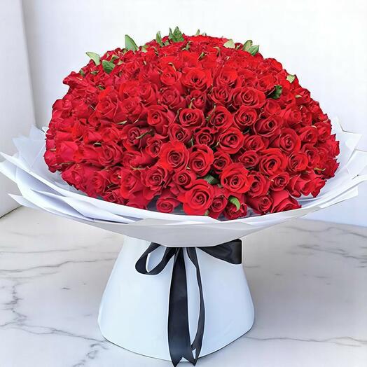 Romantic 201 Red Roses Bouquet