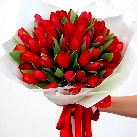 31 Red Tulip Bouquet