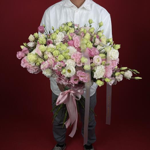 Пастельный променад: букет из 50 эустом разного цвета