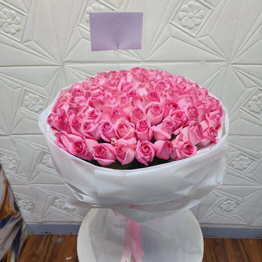 101 Pink Roses Bouquet