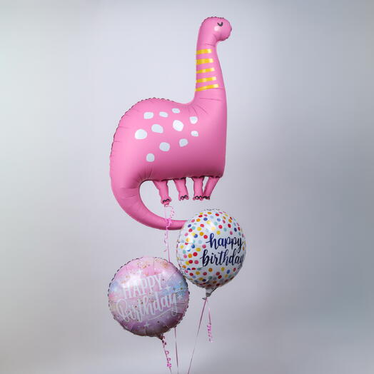 Милый Брахиозавр С Днем Рождения Комбо Фольгированных Шаров 7280