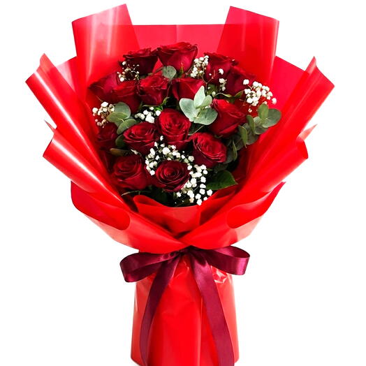 Rouge éternel – Bouquet de 21 roses