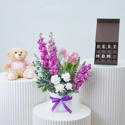 Три керамические композиции «Пастельное цветение»