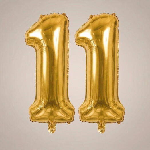 بالون هيليوم رقم 11 أزرق مقاس 32 بوصة – زينة أعياد الميلاد والذكرى | أبوظبي