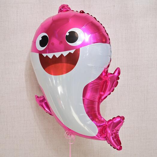 Pink Baby Shark Foil Balloon  6803