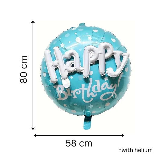 Grand ballon d'anniversaire bleu 22"