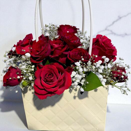 Red flower bag