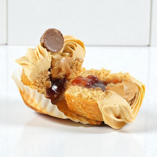 Кекс с арахисовым маслом и желе – кекс с арахисовым маслом, джемом и глазурью