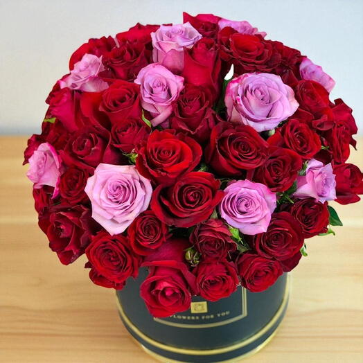 Микс роз в коробке
