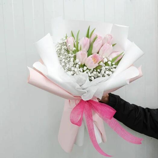 Pink Tulips Bouquet
